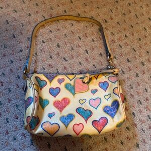 Authentic Dooney & Bourke hearts mini shoulder bag